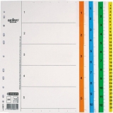 易达(Esselte)纸质分类页索引 #56115/69871 A4，每套分1-5