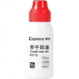 齐心（COMIX） B3715 水性秒干印油 50ml 红色