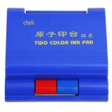得力(deli)9858 半自动红/蓝双色原子印台 1只装