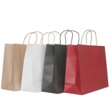 国产 大号120g手捻绳缤纷4色牛皮纸袋（10个/包） 32*25*11