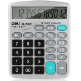 得力(deli)1532 经济型12位数语音计算器(白)
