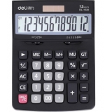 得力（deli）1520A 经典商务办公桌面太阳能双电源计算器 记忆存储功能