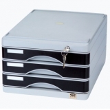 益而高（Eagle）9347S/3 A4三层塑胶文件柜(有锁)