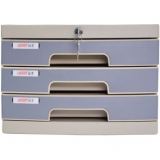 远生（USign） US-33K 三层带锁文件柜 浅灰