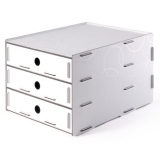 树德（shuter） U5103 IDESK三层文件柜 UT材料 高档办公用品 白色