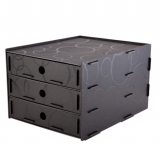 树德（shuter） U5103 IDESK三层文件柜 UT材料 高档办公用品 黑色