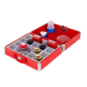 礼之缘 铝合金多功能印章盒收纳箱20格 财务银行专用印章箱 对公章 财务章 私章收纳盒/箱 红色