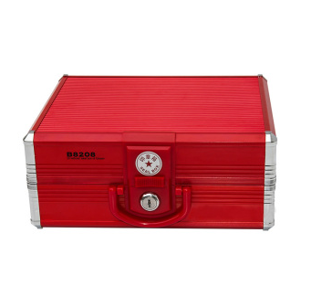 礼之缘 铝合金多功能印章盒收纳箱20格 财务银行专用印章箱 对公章 财务章 私章收纳盒/箱 红色