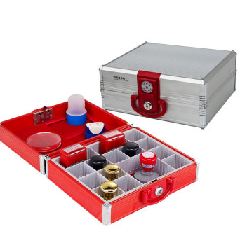 礼之缘 铝合金多功能印章盒收纳箱20格 财务银行专用印章箱 对公章 财务章 私章收纳盒/箱 银色