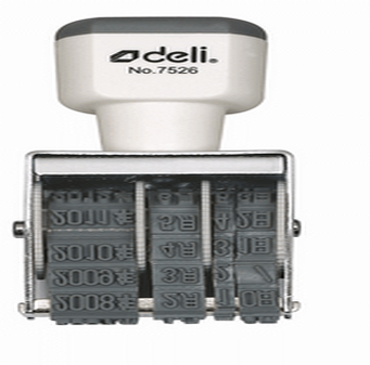 得力7526 4mm日期印