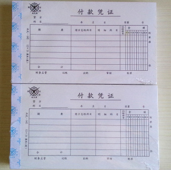 成文厚 302-142丙式-142 财务单据 手工记账付款凭证21*12cm （一包5本）
