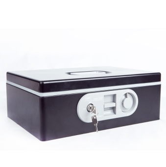 益而高（Eagle）8868L 大型金属手提金库（双密码+锁）（黑色）