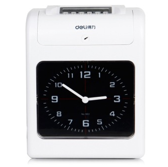 得力(deli)3951 微电脑纸卡考勤机 可连续打卡50万次