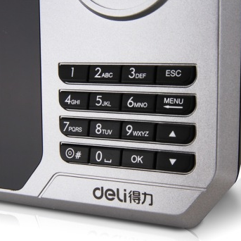 得力（deli） 3959 指纹加人脸识别考勤机 混合识别打卡机 真人语音/免软件安装