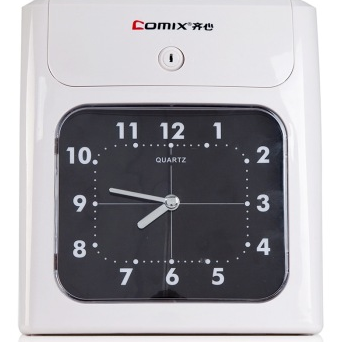 齐心（COMIX）MT-620T 考勤机卡机打卡钟打卡器 白色