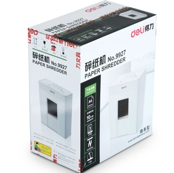 得力（deli） 9927 个人时尚办公家用多功能碎纸机 3级保密/碎卡/光盘/订书钉