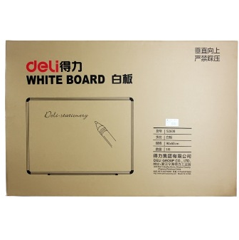 得力(deli)92608 彩涂纤维板白板(90*60cm) 1块装