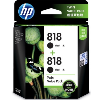惠普（HP） E5Y53AA 818 黑色墨盒双支装 (适用Deskjet F2418/F2488/F4238/F4288/F4488)