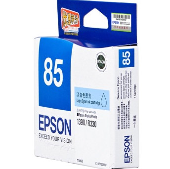 爱普生（Epson）T0855(T1225) 淡青色墨盒 C13T122580（适用PHOTO 1390 R330）