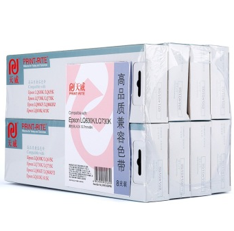 天威（PrintRite） LQ630K 八只装黑色色带RFE305BPRK （适用EPSON LQ630K/LQ635K/LQ730K/LQ735K/LQ