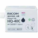 理光 HQ-40C 油墨 500cc/瓶 黑色 （500cc/瓶，适用于JP4510P/DX4542C/DX4542CP/DX4543C/DX4543CP/DX4443C/DX4443CP/DX4446/4446CP/DX4545CP/45