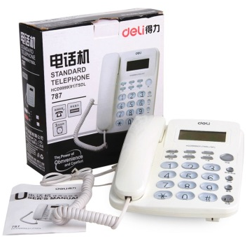 得力（deli） 787 来电显示办公家用电话机/固定电话/座机 水晶按键