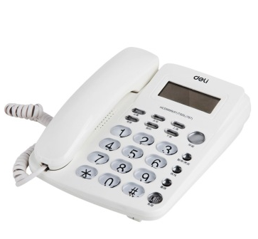 得力（deli） 787 来电显示办公家用电话机/固定电话/座机 水晶按键