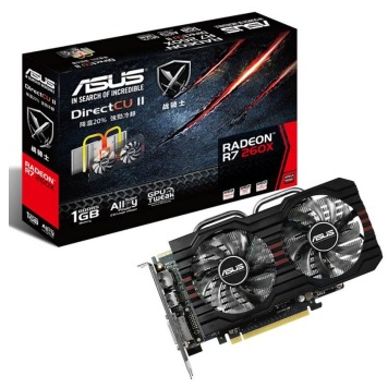 华硕(ASUS) 战骑士R7260X-DF-1GD5 1000MHz/6000MHz 1GB/128bit DDR5 PCI-E 3.0显卡
