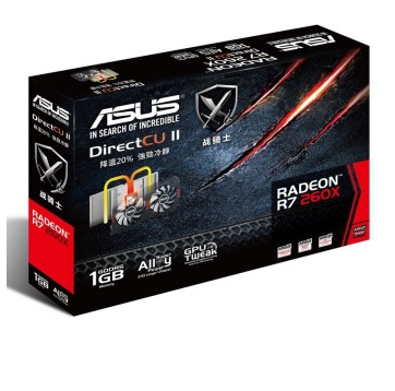 华硕(ASUS) 战骑士R7260X-DF-1GD5 1000MHz/6000MHz 1GB/128bit DDR5 PCI-E 3.0显卡
