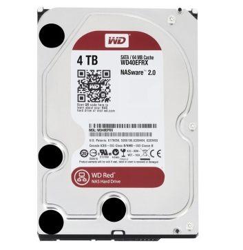 西部数据(WD)红盘 4TB SATA6Gb/s 64M 台式机硬盘(WD40EFRX)