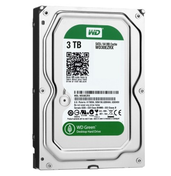 西部数据(WD)绿盘 3TB SATA6Gb/s 64M 台式机硬盘(WD30EZRX)