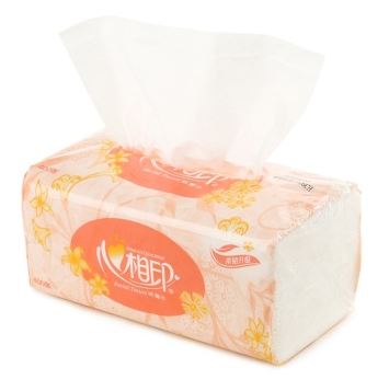 心相印抽纸 2层200抽面巾纸*3包（蓝色）DT200