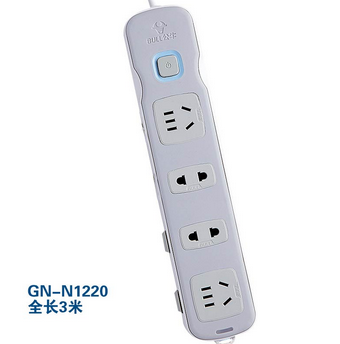 公牛（BULL）GN-N1220 四孔拉不脱系列自动锁孔电源插座