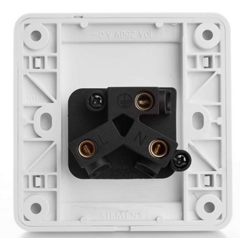 西门子(SIEMENS)5UB01001CC1 远景10A三孔插座面板(雅白色)
