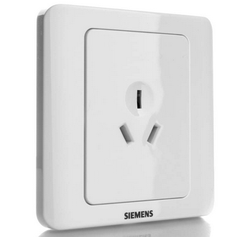 西门子(SIEMENS)5UB01001CC1 远景10A三孔插座面板(雅白色)