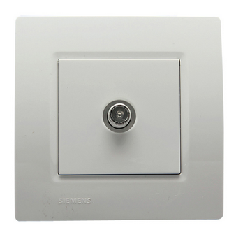 西门子（SIEMENS）5TG07141NC1 灵动一位宽频有线电视插座（钛白色）