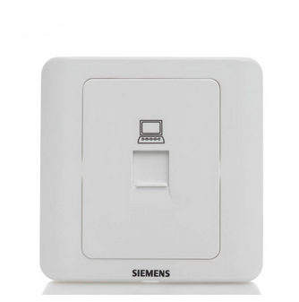 西门子(SIEMENS)5TG01211CC1 远景单联五类电脑网线插座面板(雅白色)