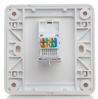 西门子(SIEMENS)5TG01211CC1 远景单联五类电脑网线插座面板(雅白色)