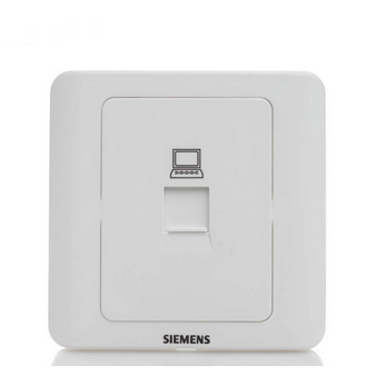 西门子(SIEMENS)5TG01211CC1 远景单联五类电脑网线插座面板(雅白色)