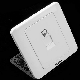 西门子(SIEMENS)5TG01211CC1 远景单联五类电脑网线插座面板(雅白色)