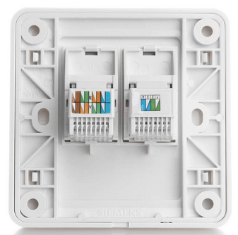 西门子（SIEMENS）5TG01251CC1 远景电话+电脑插座面板（雅白色）