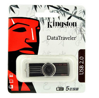 金士顿(Kingston)DT101G2(16G)时尚旋转优盘\U盘 黑色