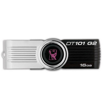 金士顿(Kingston)DT101G2(16G)时尚旋转优盘\U盘 黑色