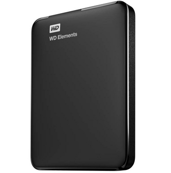 西部数据（WD） Elements 新元素系列 2.5英寸 USB3.0 移动硬盘 1TB（WDBUZG0010BBK）