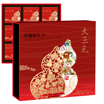 [大三元月饼]祥福瑞月月饼礼盒720g
