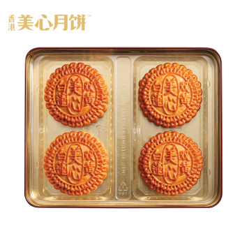 [美心月饼]美心双黄白莲蓉月饼礼盒740g