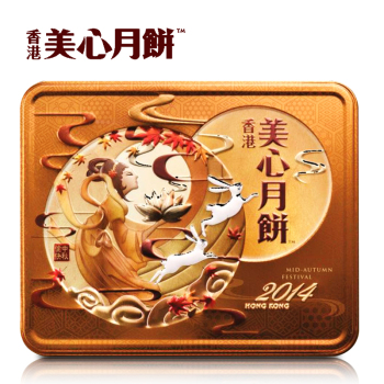 [美心月饼]美心双黄白莲蓉月饼礼盒740g