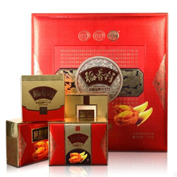 [河北稻香村月饼]金鲍银翅月饼礼盒1300g