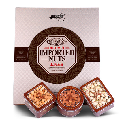 [美荻斯干果] 北美至臻干果礼盒1525g