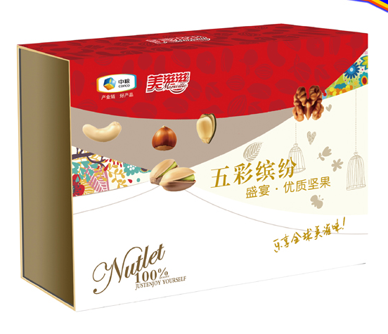 [中粮干果]五彩缤纷干果礼盒540g